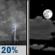 Wednesday Night: Slight Chance Showers And Thunderstorms then Partly Cloudy