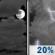 Sunday Night: Mostly Cloudy then Slight Chance Showers And Thunderstorms