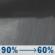 Tonight: Rain showers. Mostly cloudy, with a low around 58. North wind around 5 mph. Chance of precipitation is 90%. New rainfall amounts between three quarters and one inch possible. Tonight: Rain Showers