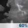 Tuesday Night: A chance of showers and thunderstorms before 8pm, then showers and thunderstorms likely. Mostly cloudy, with a low around 64. Chance of precipitation is 60%. Tuesday Night: Chance Showers And Thunderstorms then Showers And Thunderstorms Likely