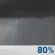 Sunday Night: Rain showers. Cloudy, with a low around 55. Chance of precipitation is 80%. Sunday Night: Rain Showers